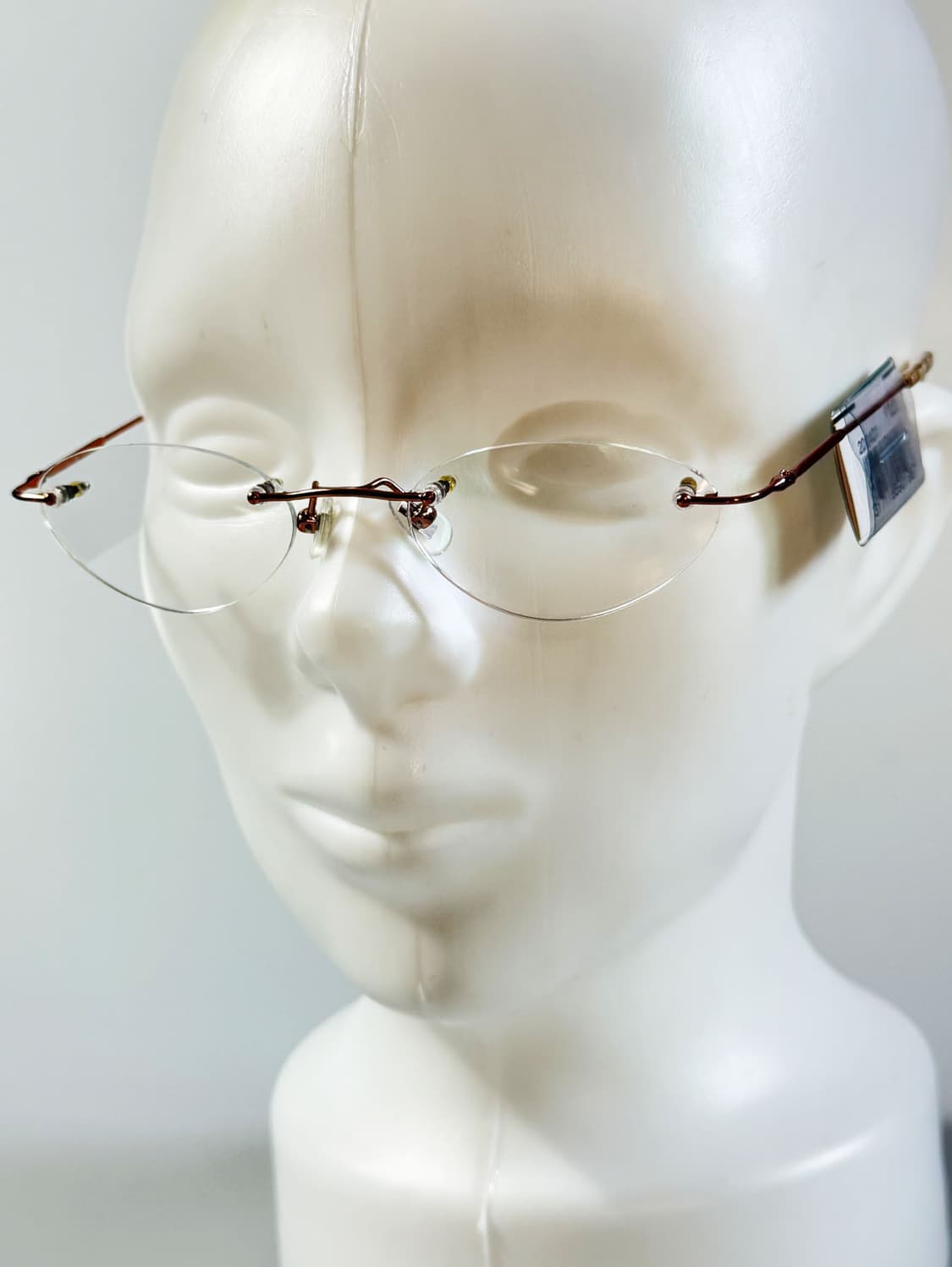 90s 일본제 ALOOK 무테 오벌 프레임 빈티지 안경 상품이미지8