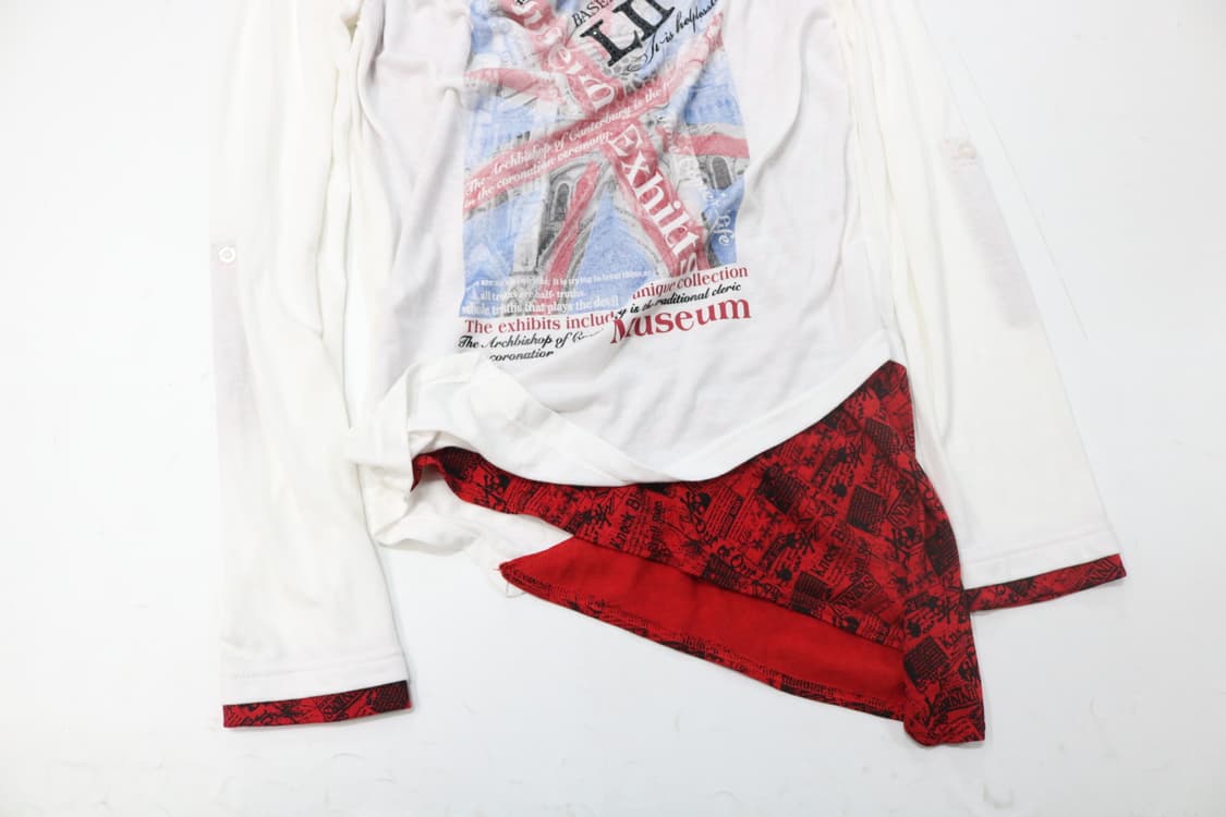 Beaumere 보메르 펑크 록 레이어드 체인 롱슬리브 티셔츠 상품이미지7