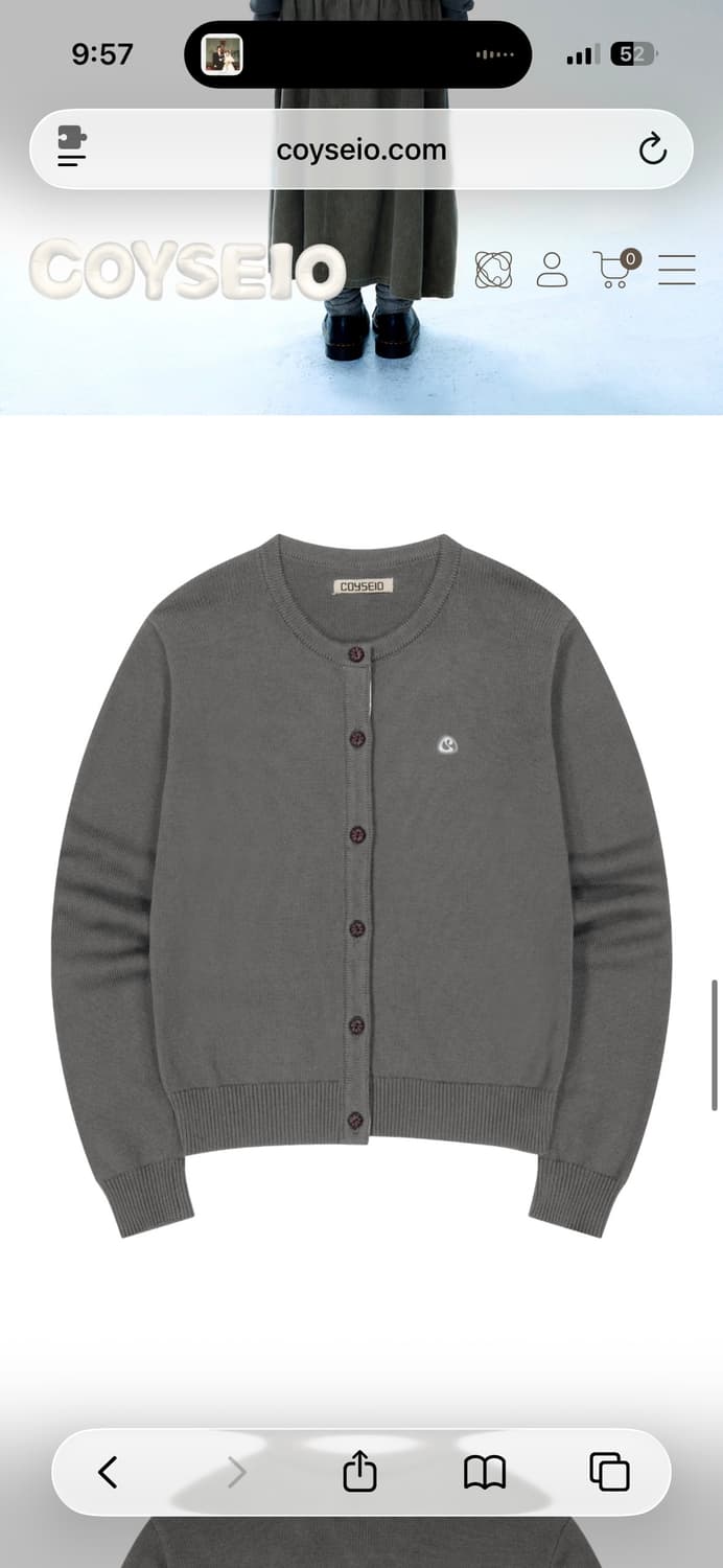 코이세이오 flower placket cardigan 가디건 상품이미지4