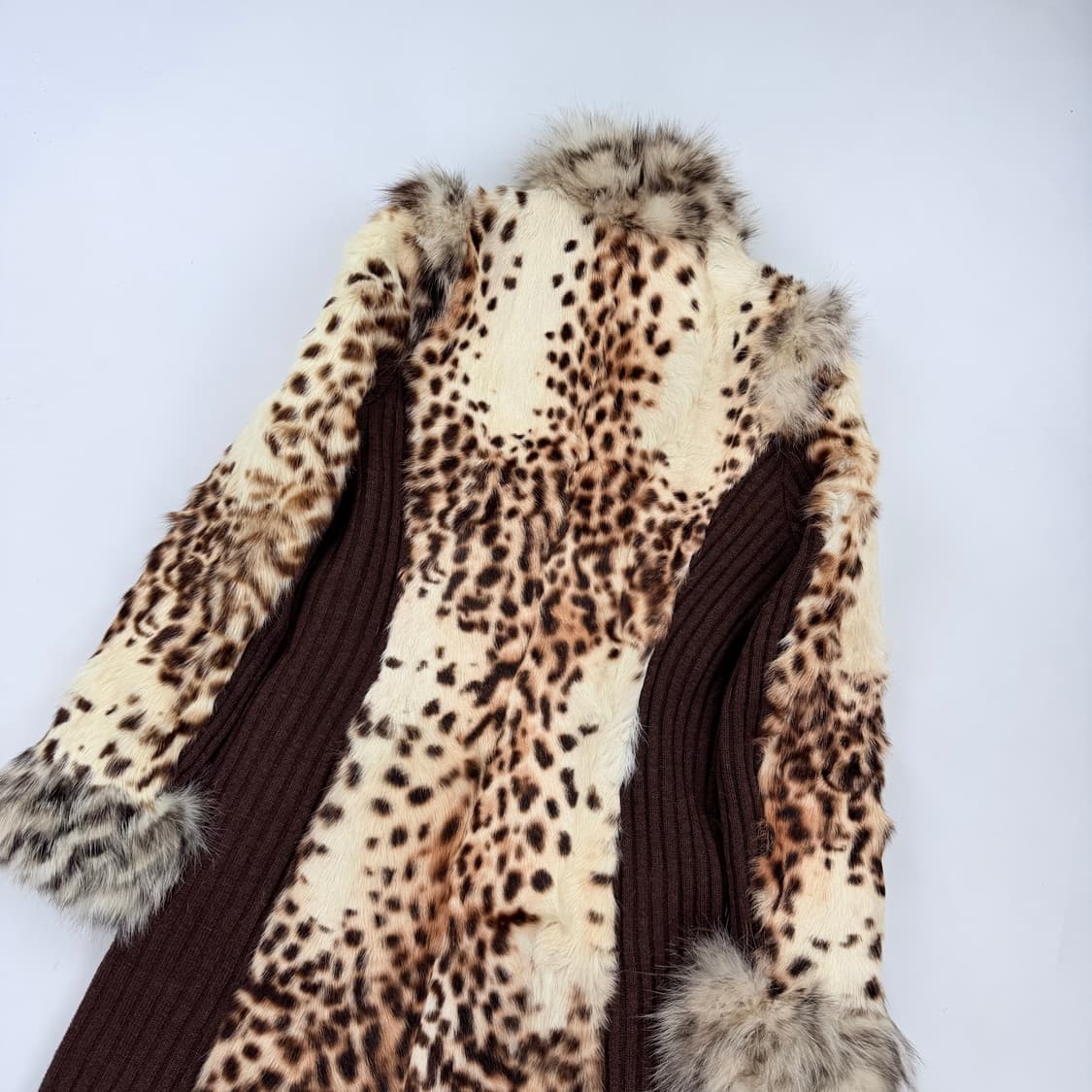 로베르토 카발리 레오파드 폭스&레빗 퍼 코트 상품이미지9