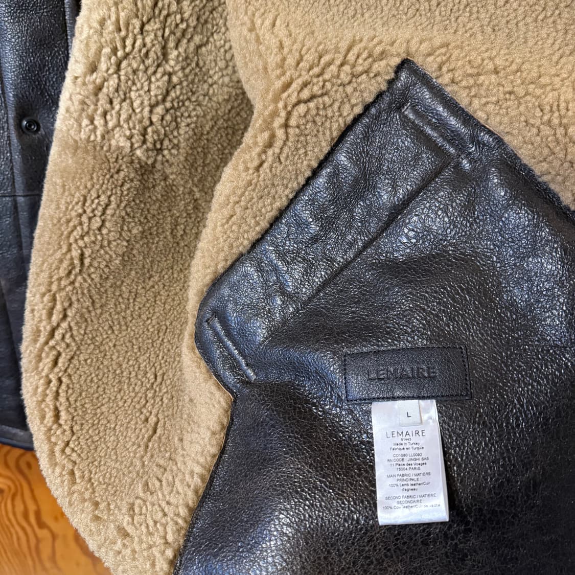 새상품) 르메르 25 f/w 시어링 에스프레소 코트 자켓  상품이미지6