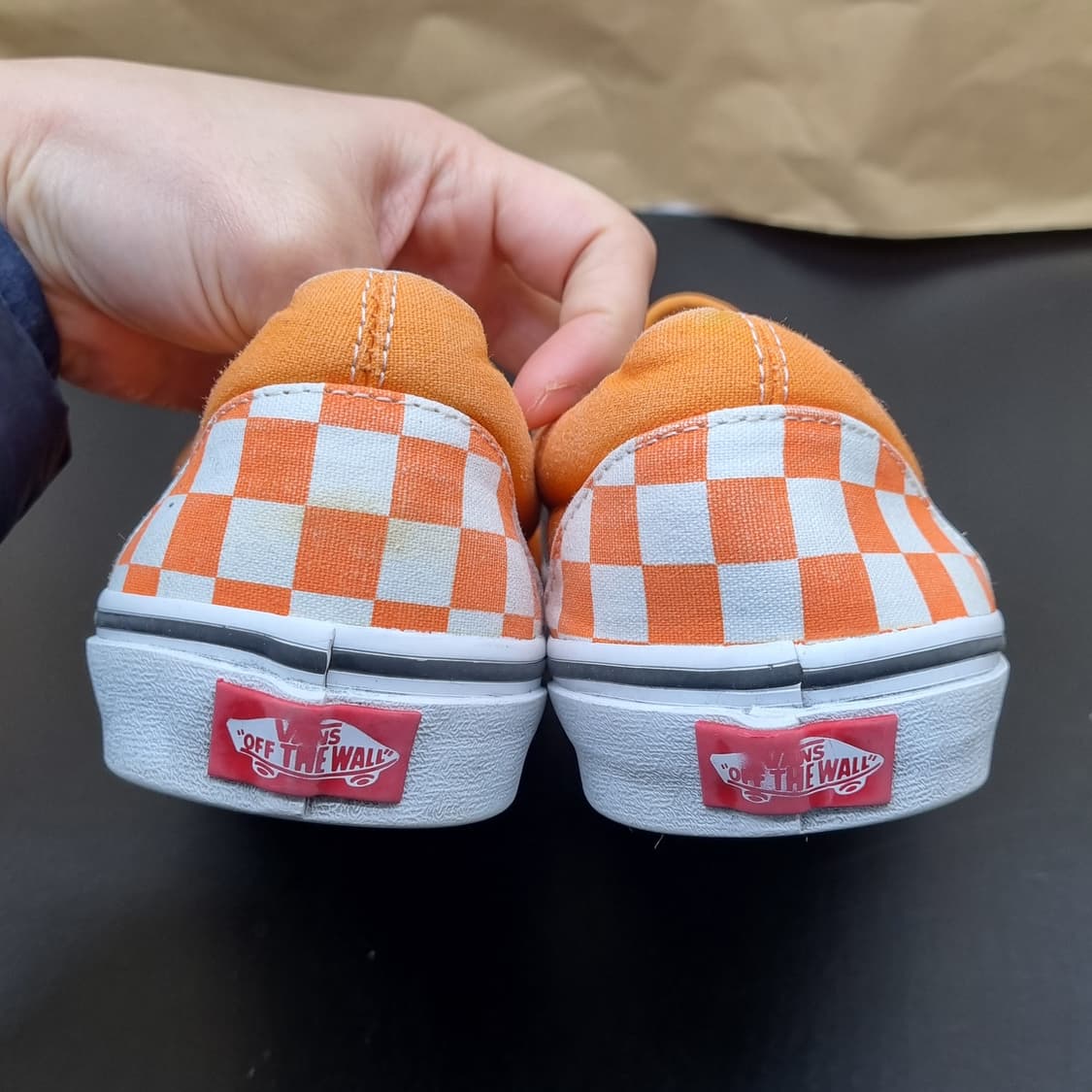 반스 체커보드 오렌지 남성슬립온270  상품이미지4