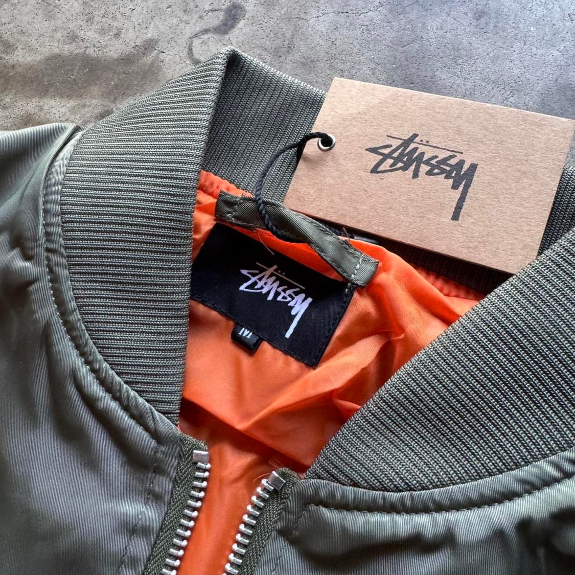 스투시 x CDG MA-1 자켓 올리브 상품이미지6