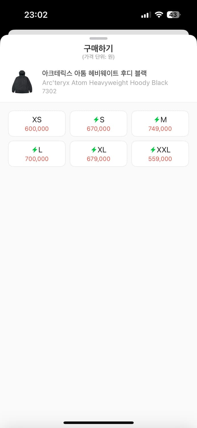 아크테릭스 아톰 헤비웨이트 후디 (현 sv) xl 판매 상품이미지2