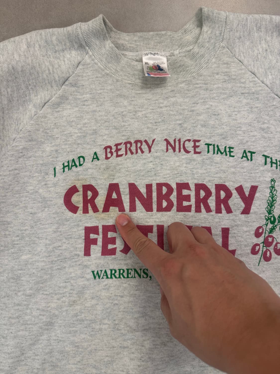 90‘s 빈티지 Fruit of the Loom 스웨트셔츠 XL 상품이미지3