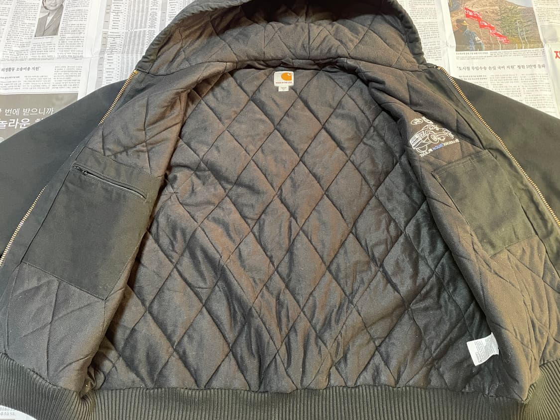 칼하트 후드집업 블랙(XL) 상품이미지4