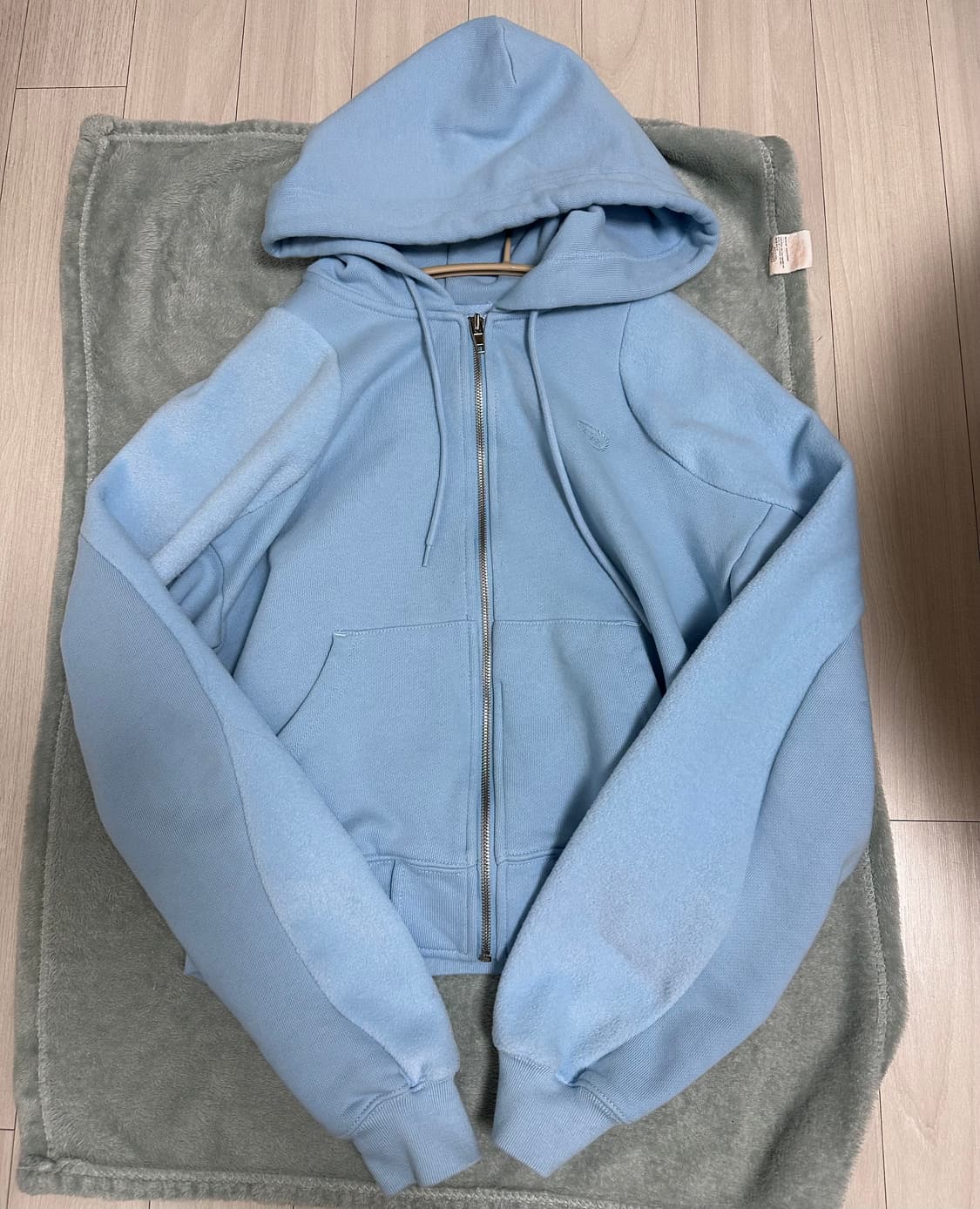 [S] 기준 Flow Zip-Up Hoodie Sky Blue 상품이미지4