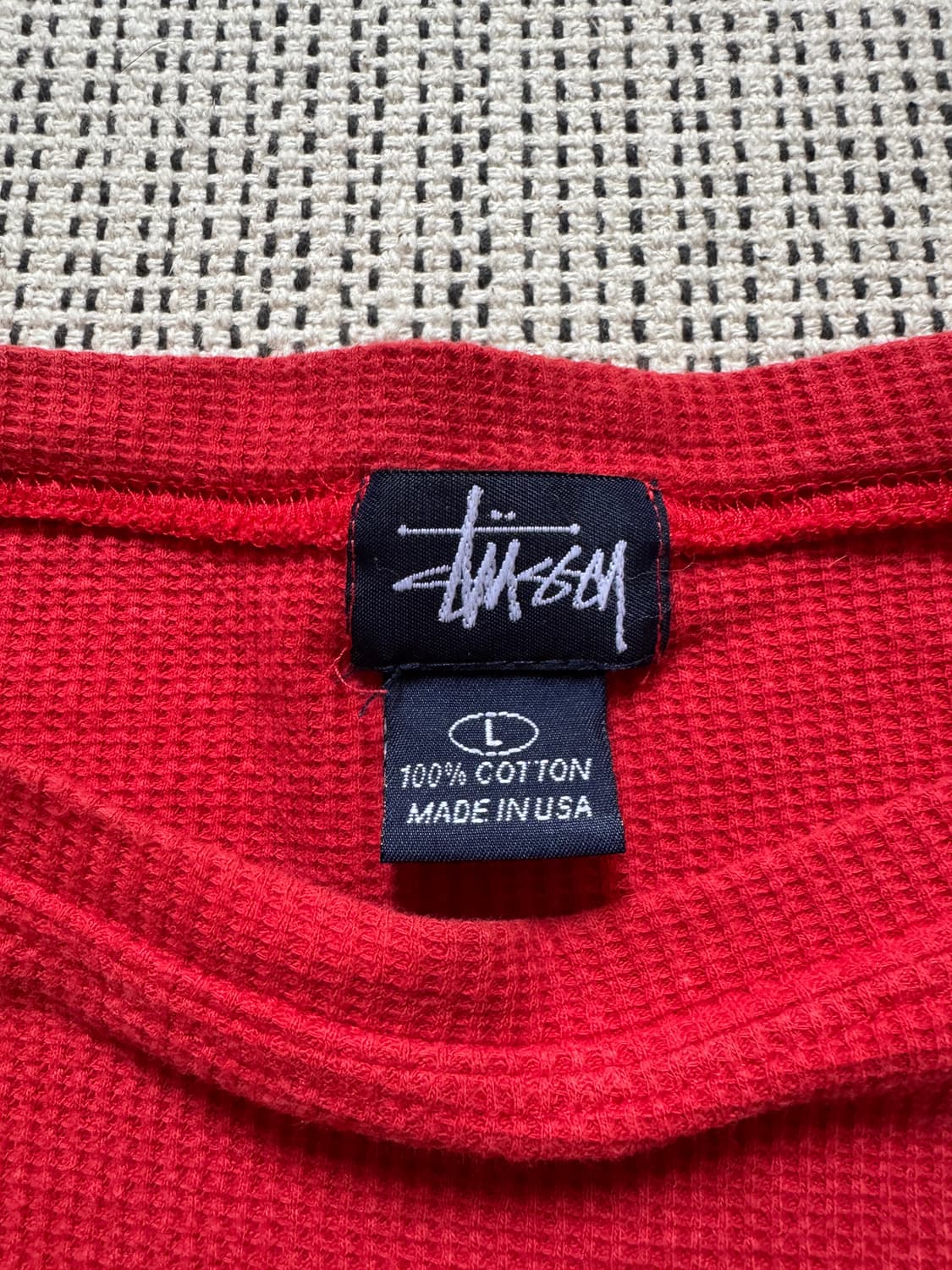 90s USA 스투시 써멀 롱슬리브 상품이미지4