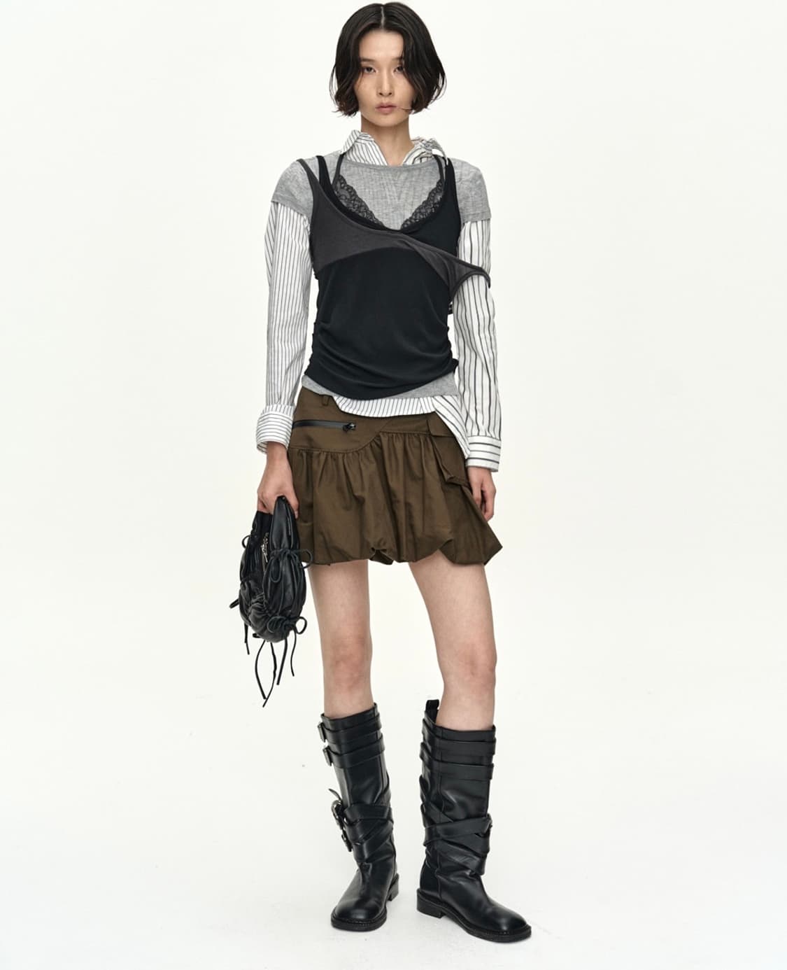 앤더슨벨 UPSIDE-DOWN LAYERED T-SHIRT atb1556 상품이미지2