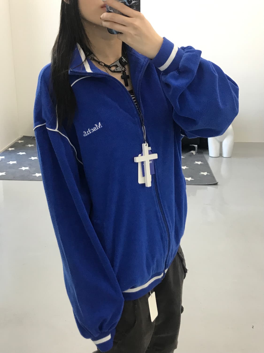 미스치프 벨벳 블루 져지 상품이미지2