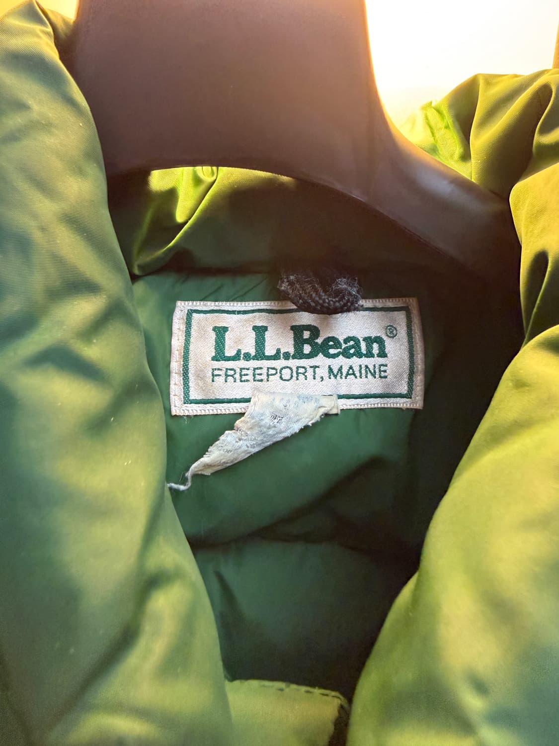 L.L.Bean 구스다운 패딩 베스트 그린 L / 빈티지 엘엘빈 다운조끼 상품이미지2