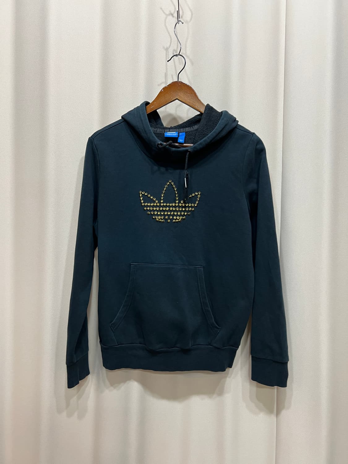 아디다스 여성 파이어버드 금장 스터드 기모 후드티  상품이미지3