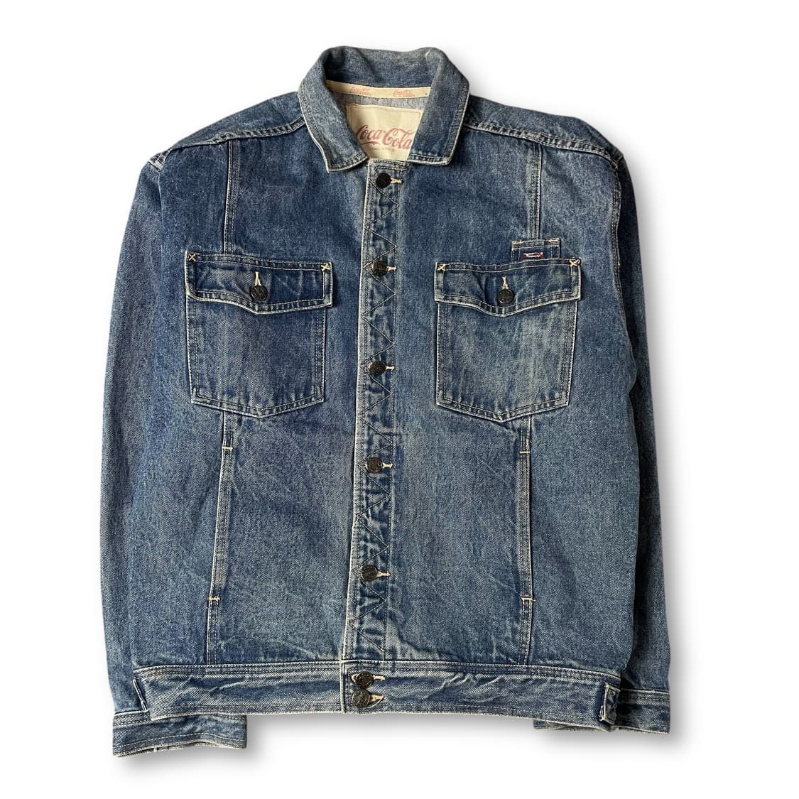 코카콜라 빈티지 투포켓 중청 데님 자켓 상품이미지1