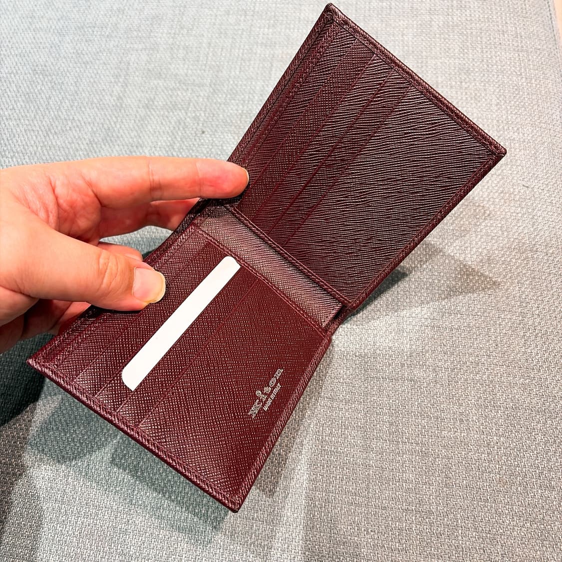 (정품/새상품) KITON 키톤 남성 버건디 사피아노 반지갑 상품이미지3