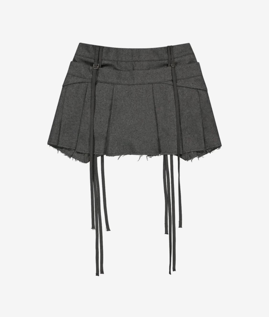 OJOS오호스 마이크로 울쇼츠 그레이 숏팬츠가터플리스배색로우라이즈자켓셋업 상품이미지6