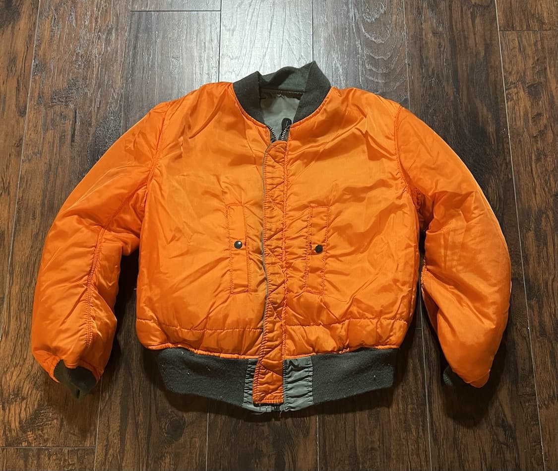 80s 알파인더스트리 MA-1 콜투글로리 커스텀 플라이트자켓 세이지 상품이미지7