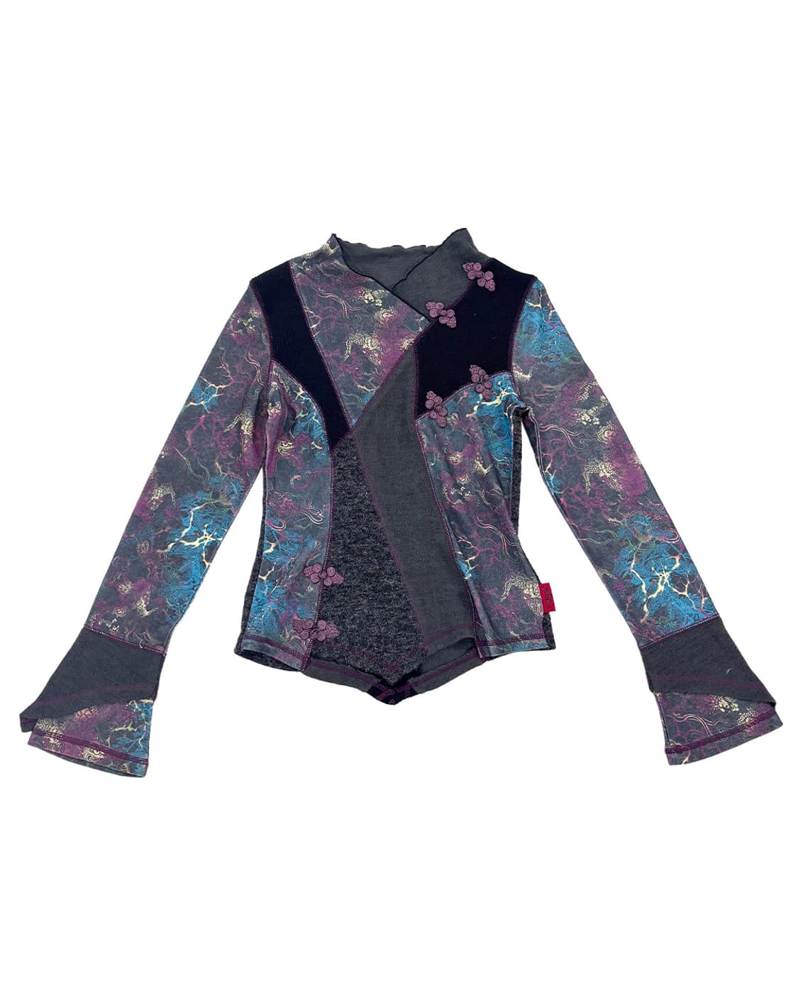 OZZ CROCE (OZZ ON) 오리엔탈 패치 언발 티셔츠 상품이미지1