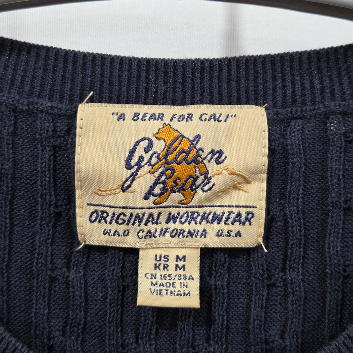 골든베어 우먼 케이블 반팔 니트 가디건 M 상품이미지3