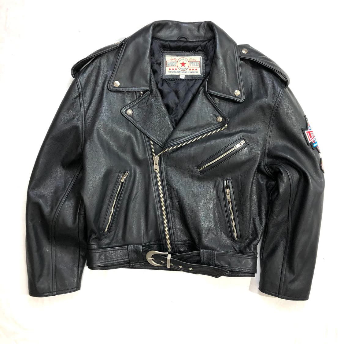 루니툰 빈티지 소가죽 라이더 자켓 100 상품이미지1