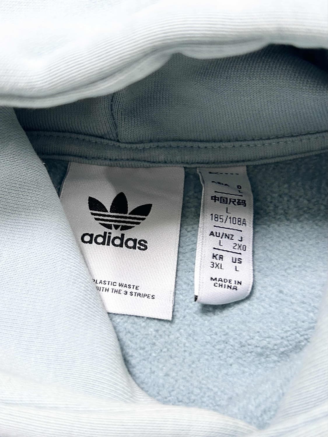 아디다스 패치로고 뮤트하늘 헤비스웻 후드 상품이미지7