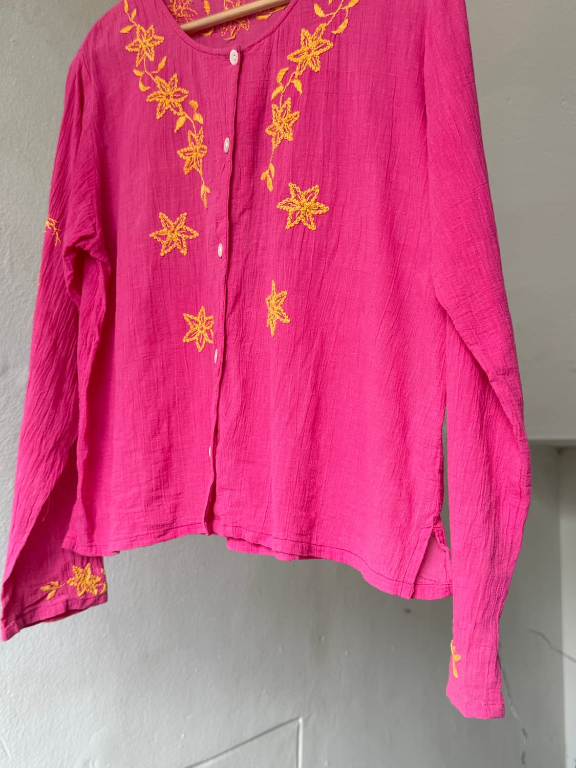 에스닉 거즈 코튼 자수 크롭 가디건 상품이미지3