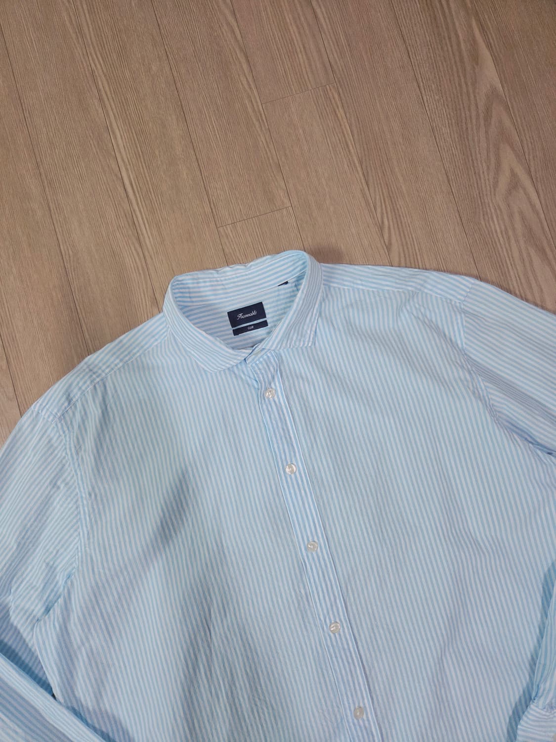 Faconnable 파쏘나블 블루 스트라이프 셔츠 상품이미지2