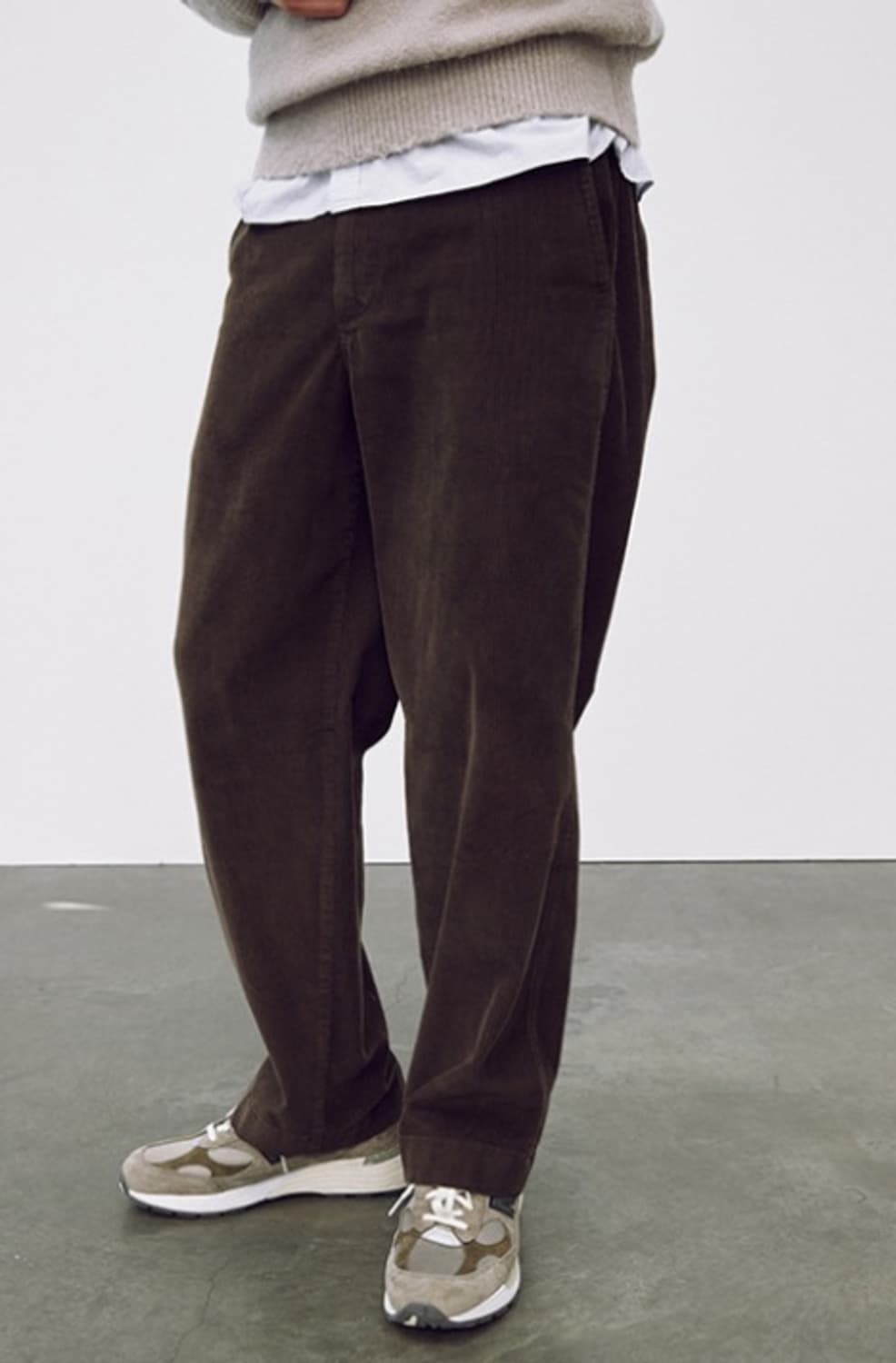 포터리 23FW 코듀로이 와이드팬츠 브라운 3사이즈 상품이미지3