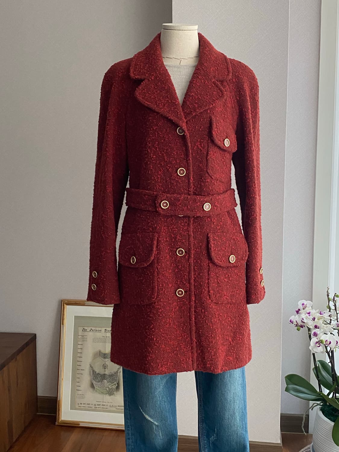 CHANEL 샤넬 트위드 코트(36) 상품이미지4