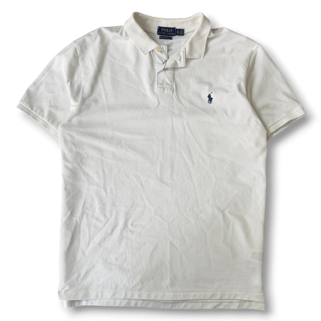 폴로랄프로렌 화이트 네이비포니 반팔 카라티 XL 상품이미지1