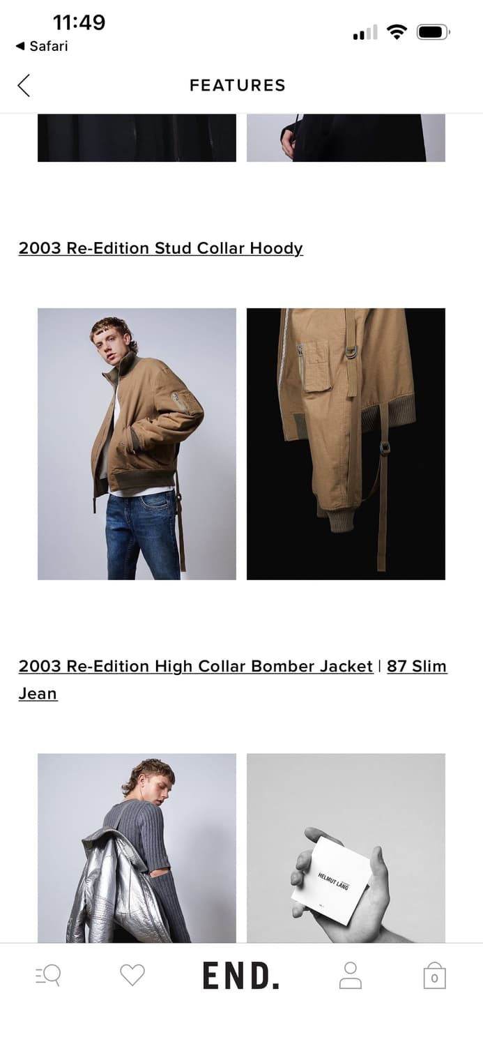 Helmut lang re-edition 본디지 봄버 상품이미지5