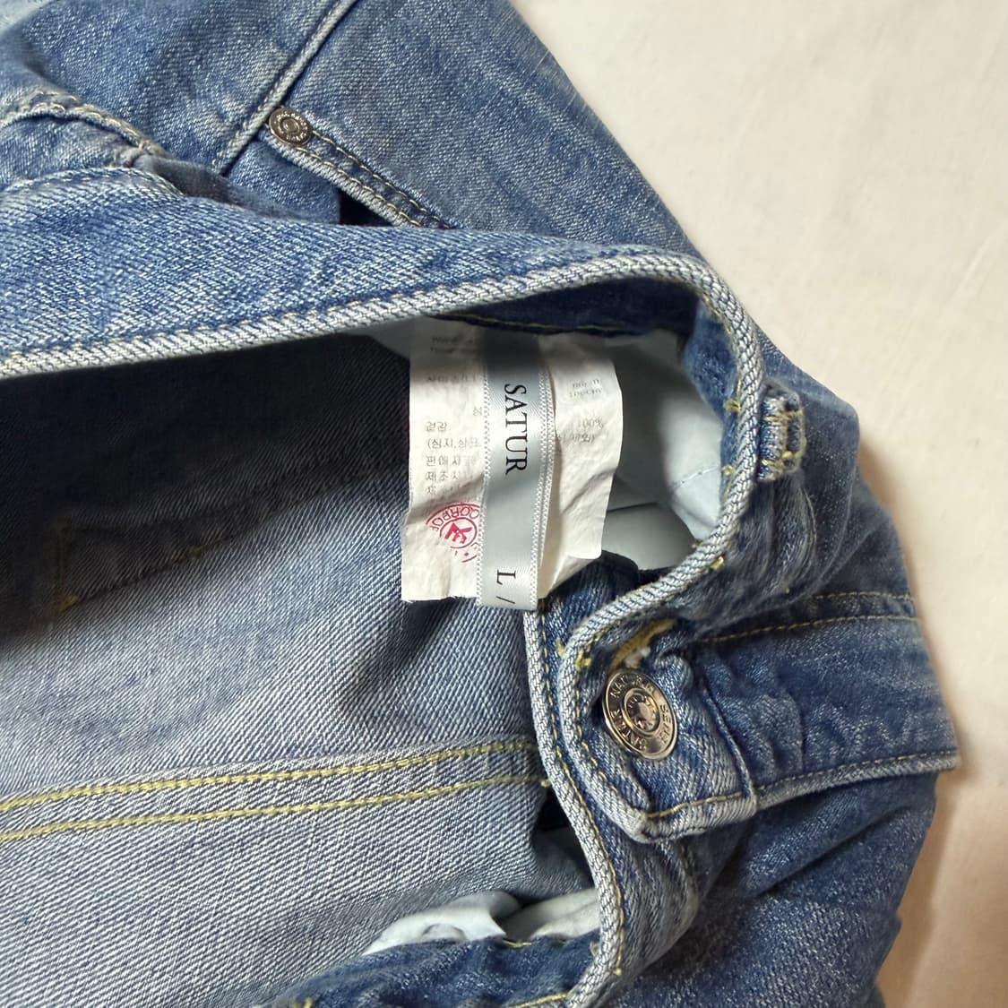 [세터] 디스트로이드 뉴트로 핏 데님 팬츠 레트로 블루 L 상품이미지3