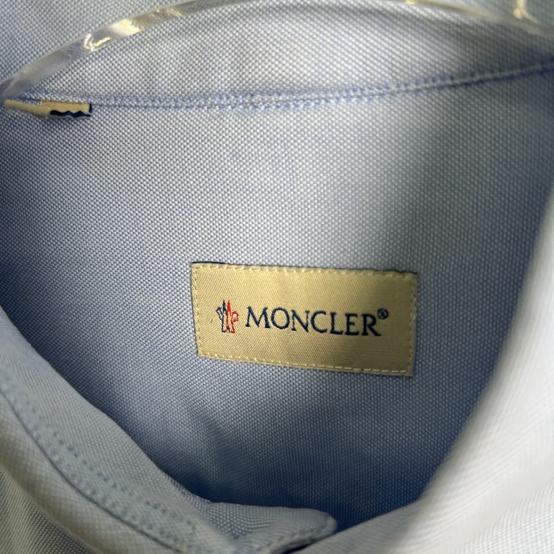 몽클레어 라이트 블루 버튼다운 칼라 풀오버 셔츠 M 상품이미지3