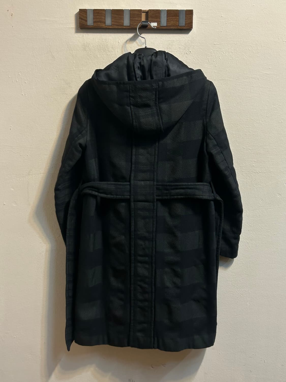 마쥬 후드 패턴 미디 코트 상품이미지5