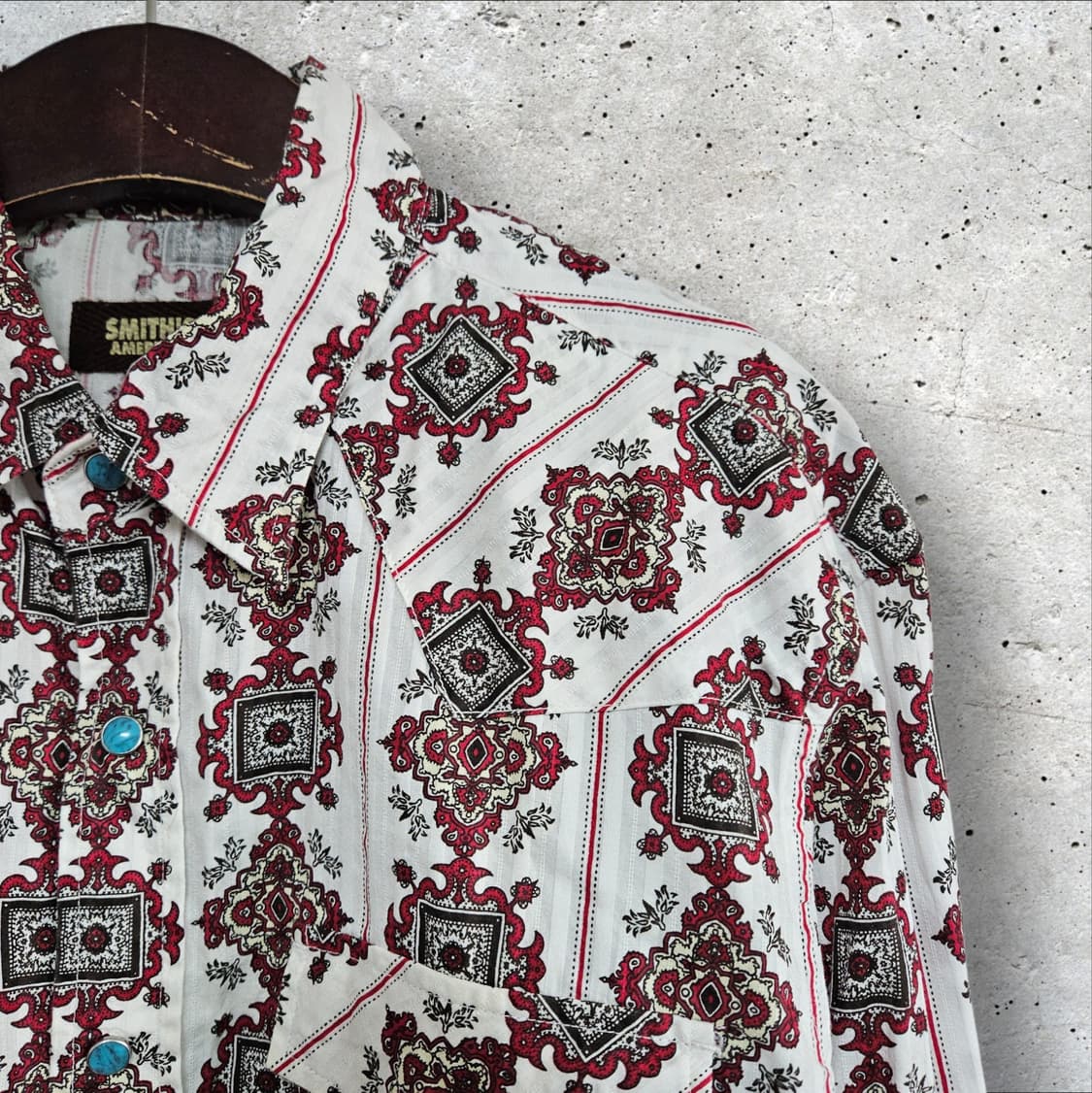 스미스 아메리칸 터키석 버튼 빈티지 웨스턴 셔츠 (100/L) 상품이미지4