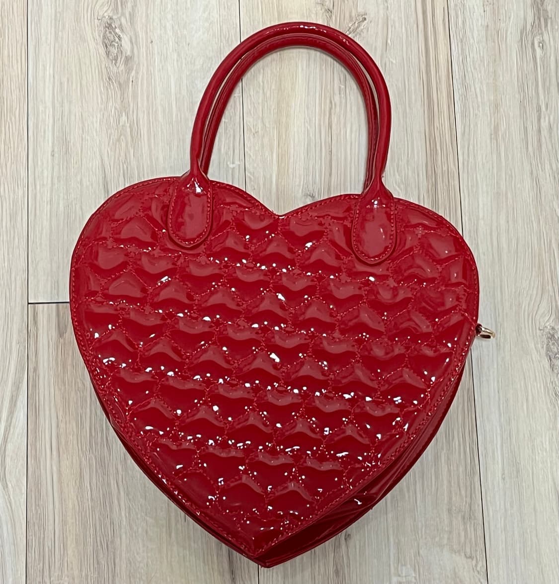디어마이러브 디마럽 레드 에나멜 퀼팅 발렌타인데이 하트백 상품이미지1