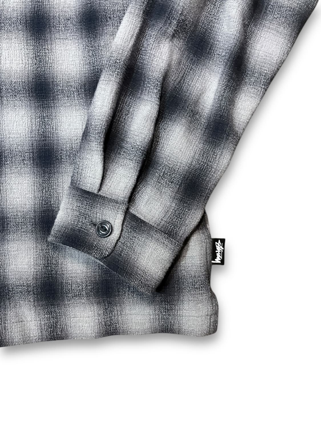 스투시 트위스티트 얀 플레이드 집 셔츠 챠콜 상품이미지2