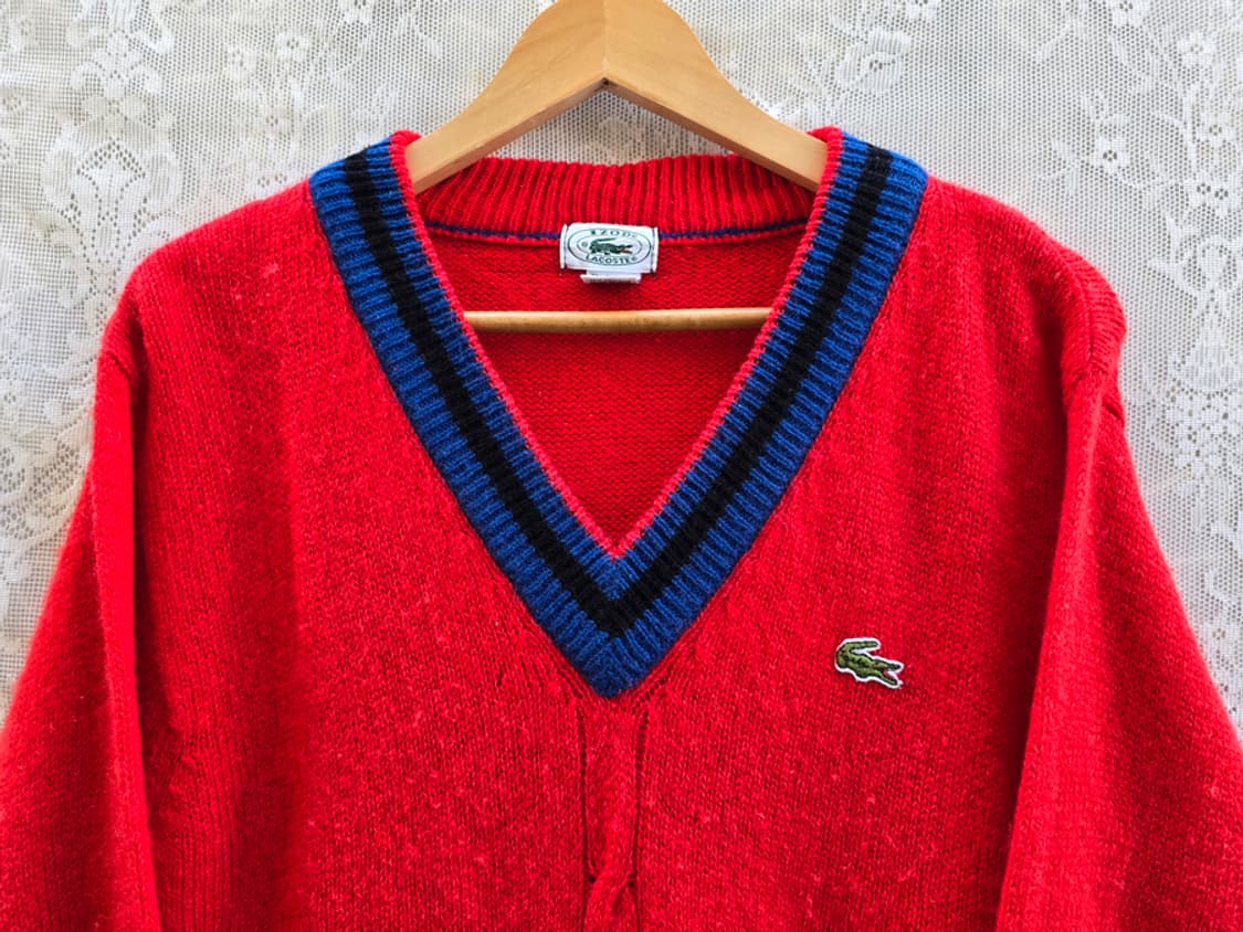 80s 라코스테 셔틀랜드 울 니트 (made in italy) 상품이미지2