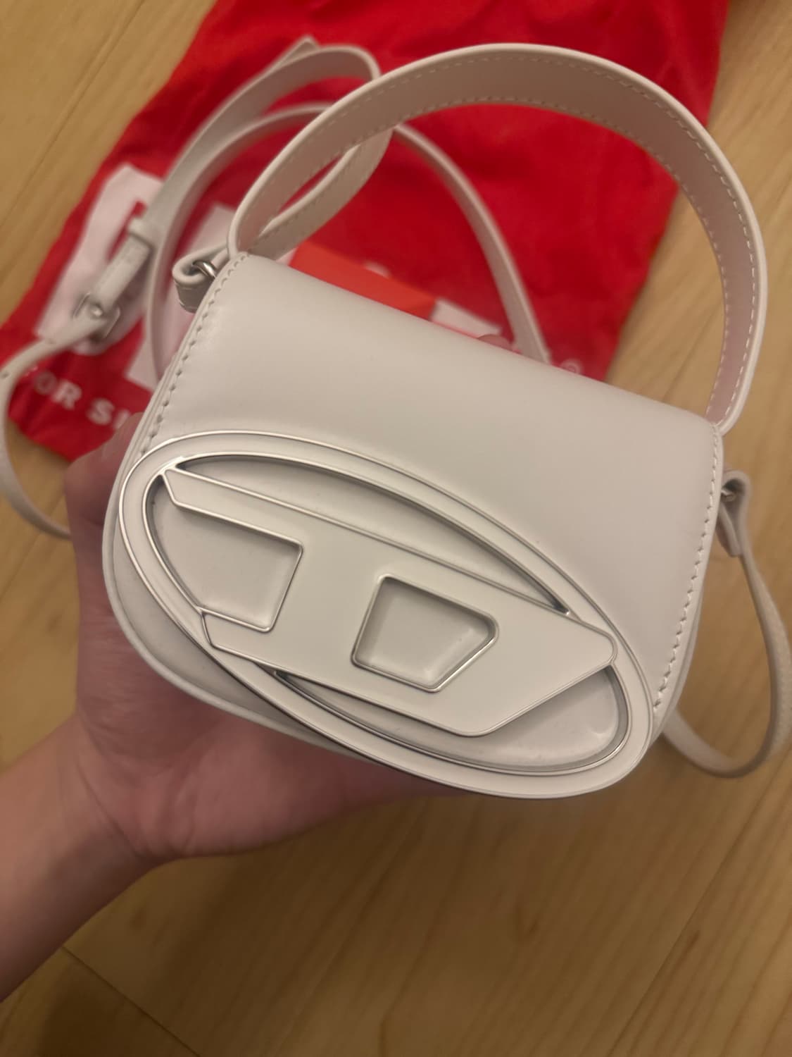 디젤 1DR Mini Bag Plaque White 상품이미지3