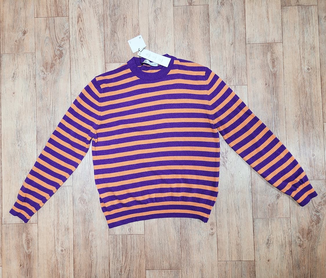 자라(ZARA) 캐시미어 울 스트라이프니트 55-66 새상품 상품이미지2