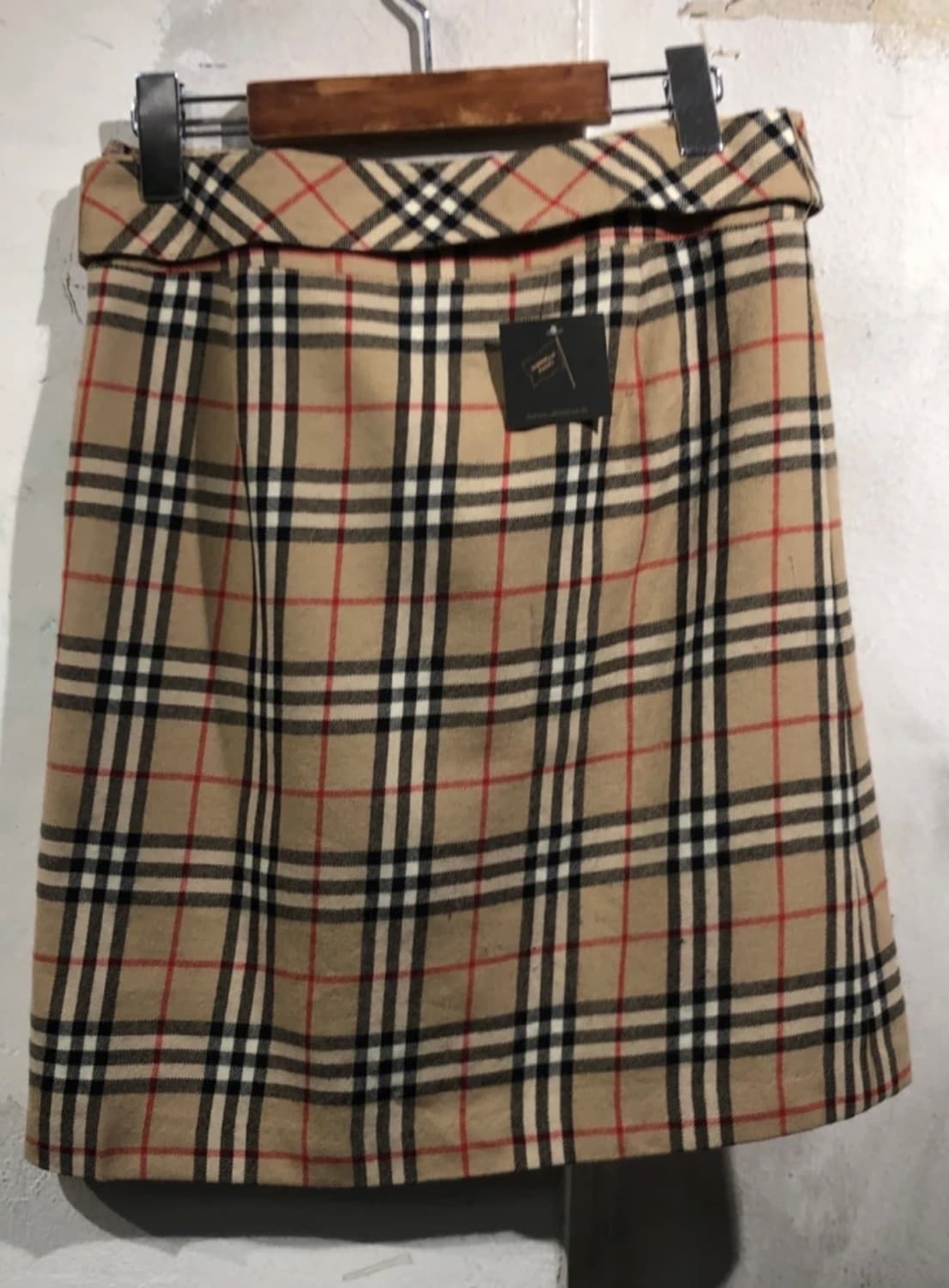 Burberry belt set beige check mini skirt 상품이미지4