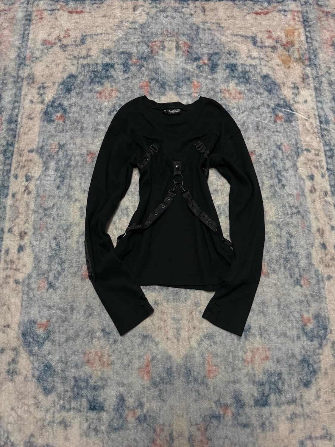 Chemical black 00s bondage gimmick ribbe 상품이미지2