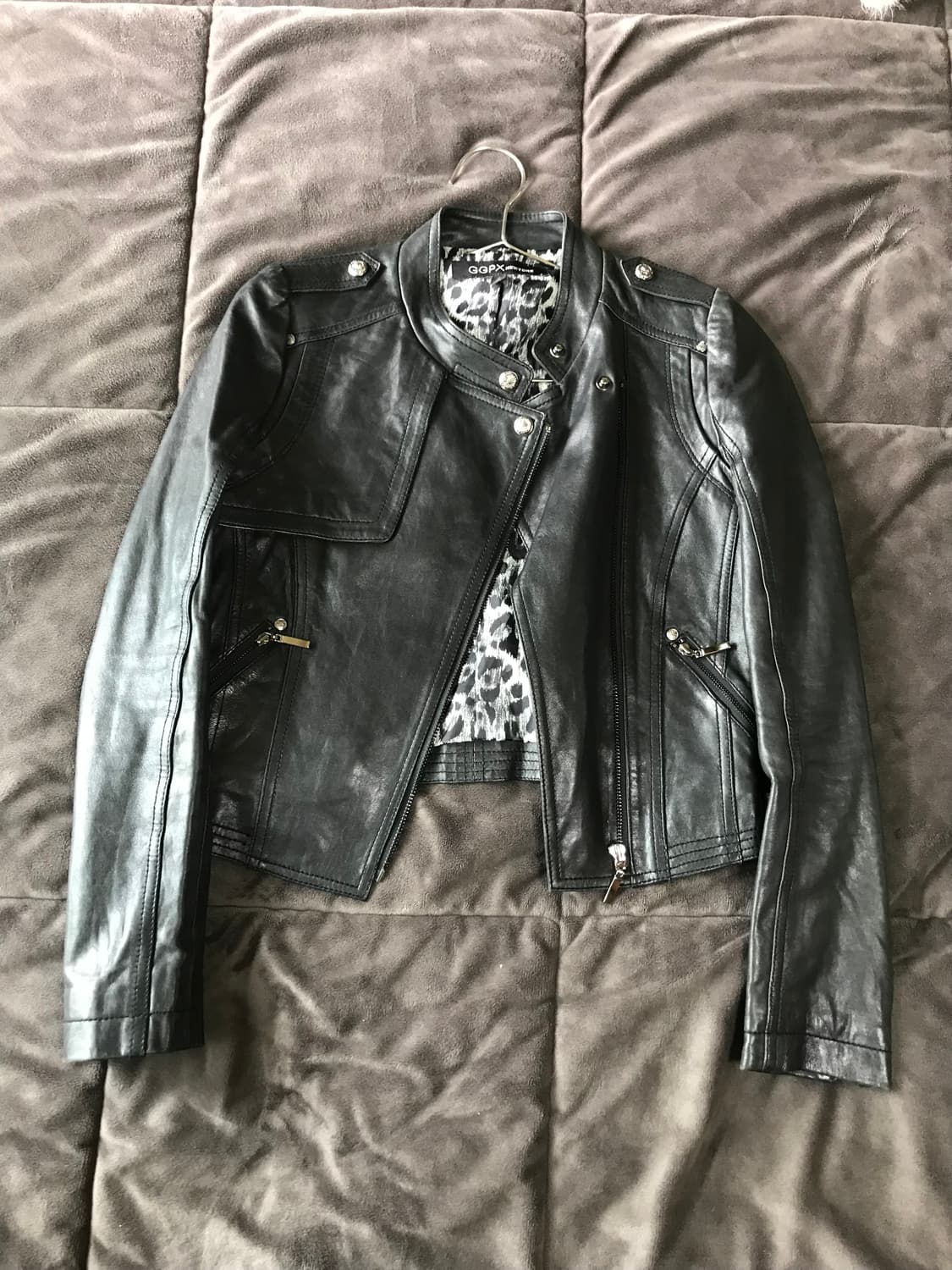 블랙 램스킨 라이더 자켓 상품이미지1