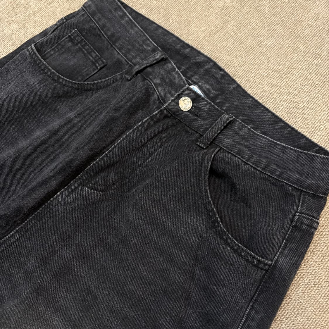 INFLATION japan 인플레이션 워시드 펀칭 와이드 데님  상품이미지2