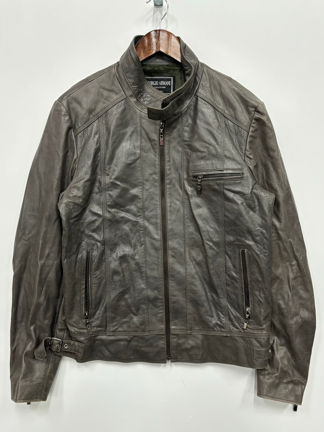 조르지오 아르마니 브라운 가죽 자켓 상품이미지1