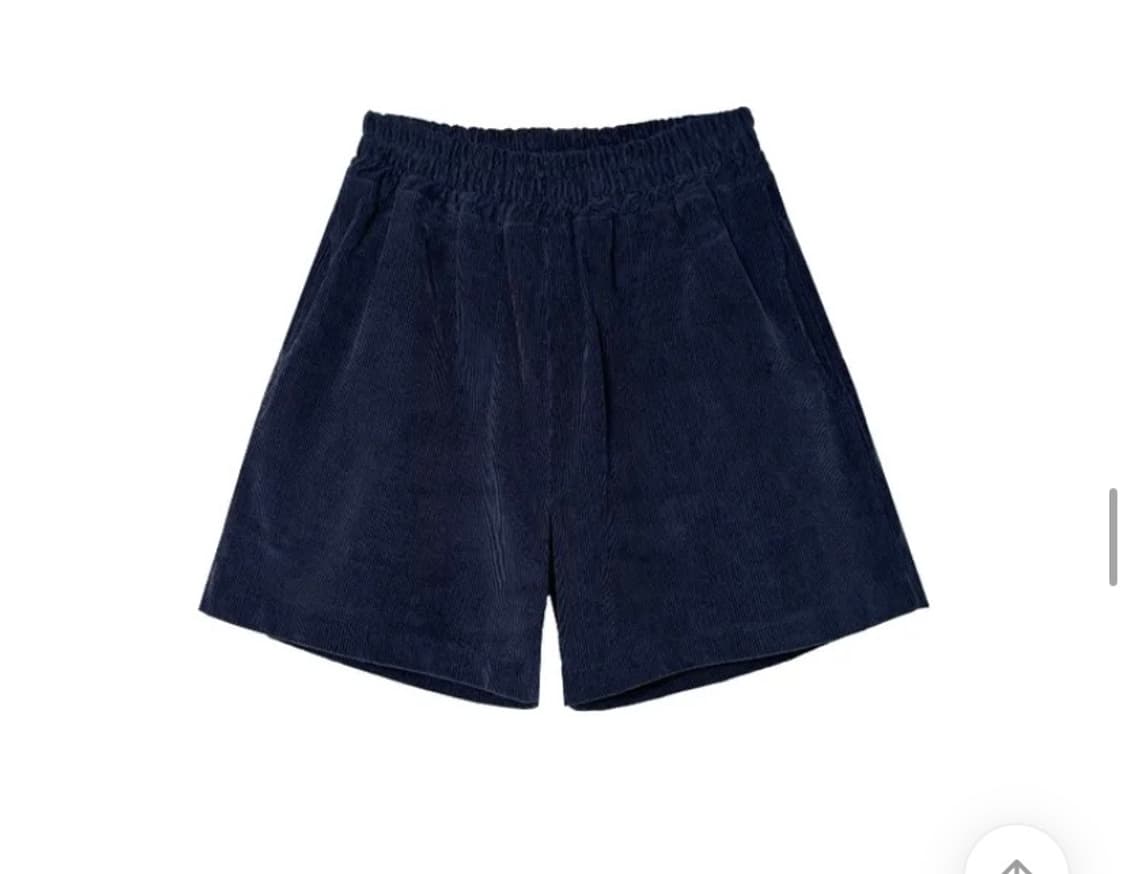 새상품)김아홉 코듀로이 반바지 네이비 상품이미지2