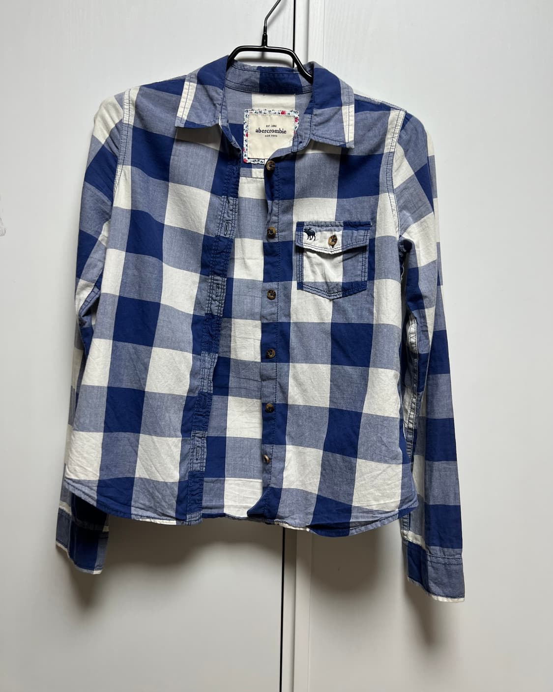 아베크롬비 로고 체크 셔츠 상품이미지4