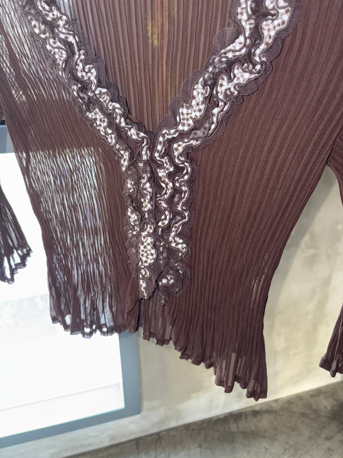 Frill check pleats cd 상품이미지3