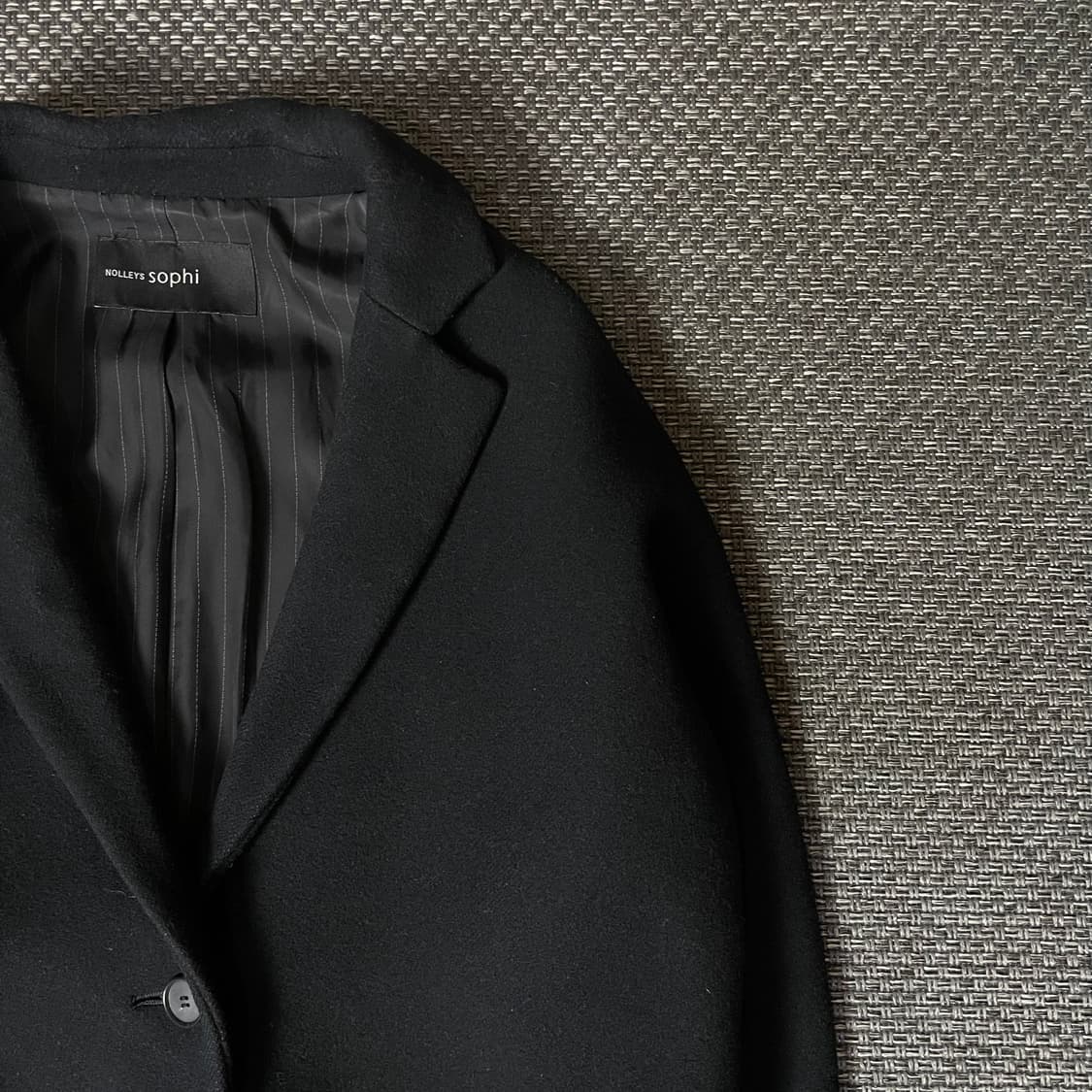 sophi 블랙 싱글 버튼 코트 상품이미지3
