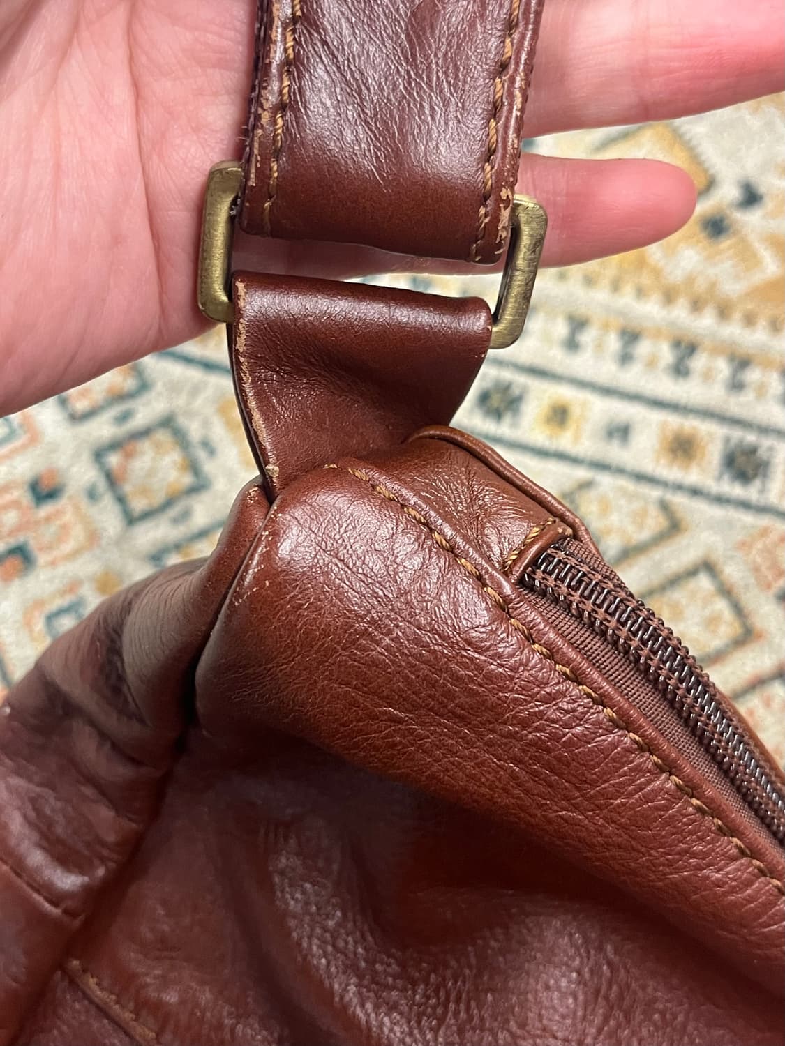 빈티지 레더백 브라운 #csz2853 상품이미지6