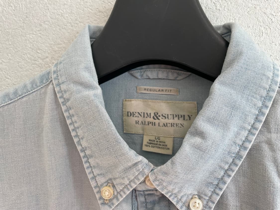 데님 서플라이 레귤러핏 라이트블루 셔츠 상품이미지3